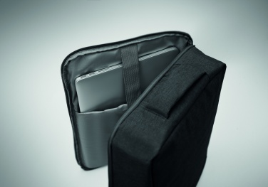 Logo trade promotional gift photo of: A safe 15-inch laptop backpack made of 300D RPET with a 210D RPET lining and customizable printing.